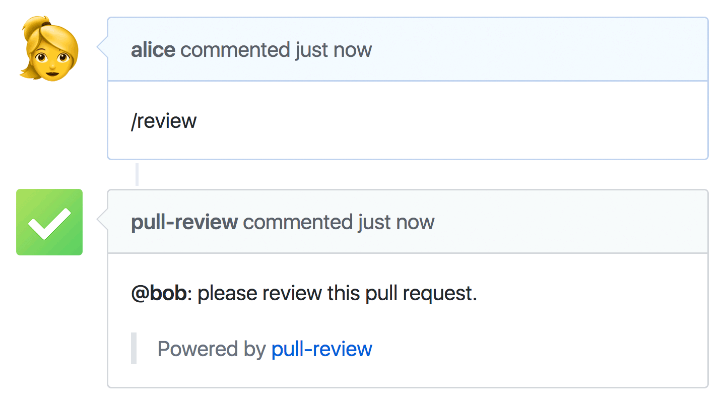 Pull Review used with GitHub